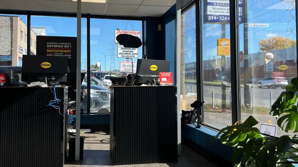 Réception du garage Midas Rivière-des-Prairies